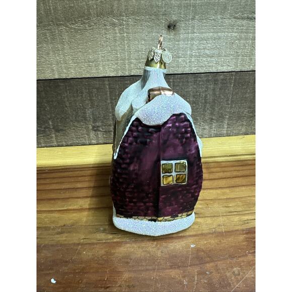 Dept 56 Night Before Christmas Glass Ornament Brick Town Hall In Box - Picture 2 of 5